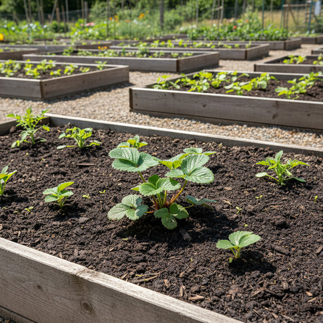 aardbeienplant Ostara Doordragerop moestuincomplex