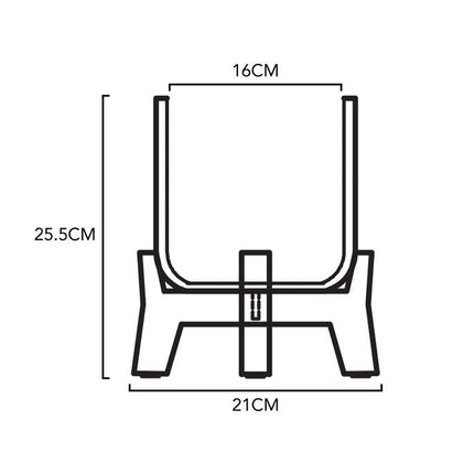 Pottery Pots - Charlie (Feet Low) - M - Black Washed