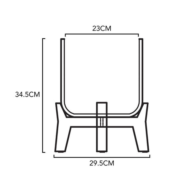Pottery Pots - Charlie (Feet Low) - L - Black Washed