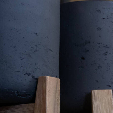 Pottery Pots - Charlie (Feet Low) - L - Black Washed