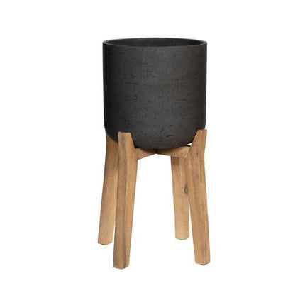 Pottery Pots - Charlie (Feet Hight) - M - Black Washed