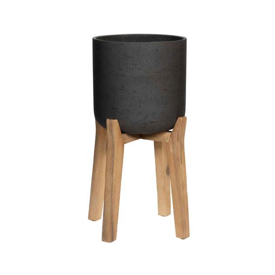 Pottery Pots - Charlie (Feet Hight) - M - Black Washed