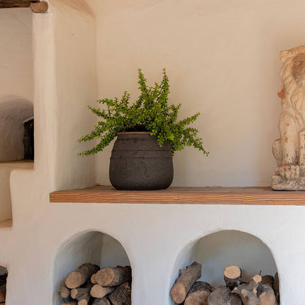 Pottery Pots - Hestia - L - Umber Brown