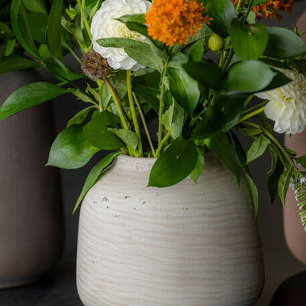 Pottery Pots - Jabari - L - Grey Washed