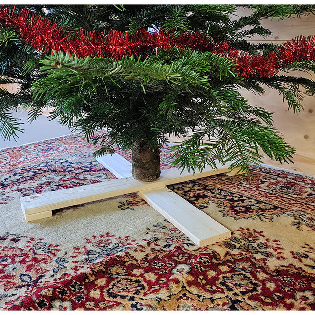 Houten kruis kerstboomstandaard