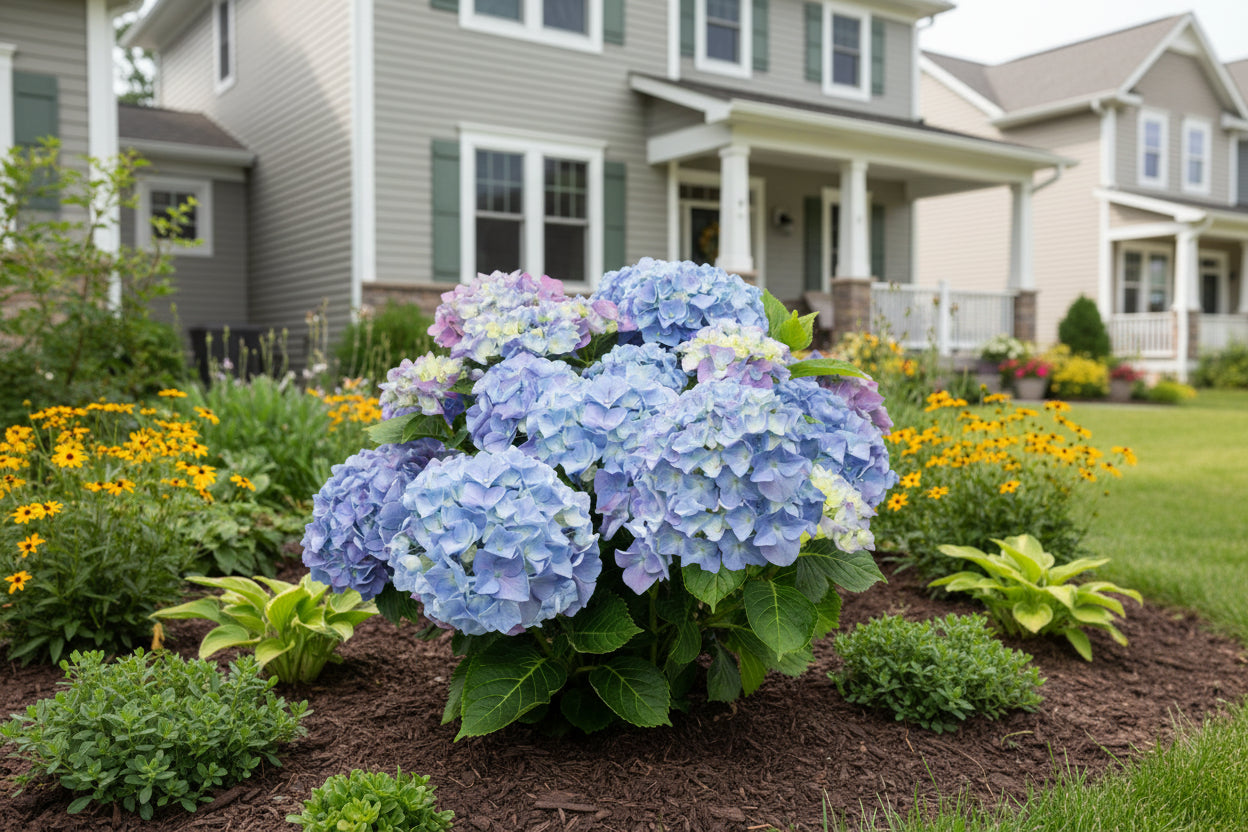 Hydrangea macrophylla 'Blue Ballad' (blauwe hortensia) | Struik Hydrangea macrophylla 'Blue Ballad' (blauwe hortensia) | Struik