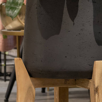 Pottery Pots - Patt (Feet High) - M - Black Washed