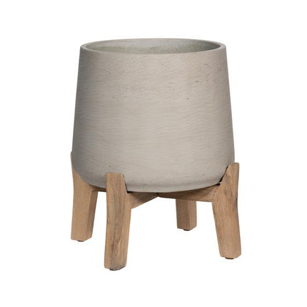 Pottery Pots - Patt (Feet Low) - M - Grey Washed