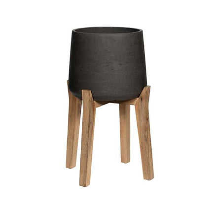 Pottery Pots - Patt (Feet High) - XL - Black Washed