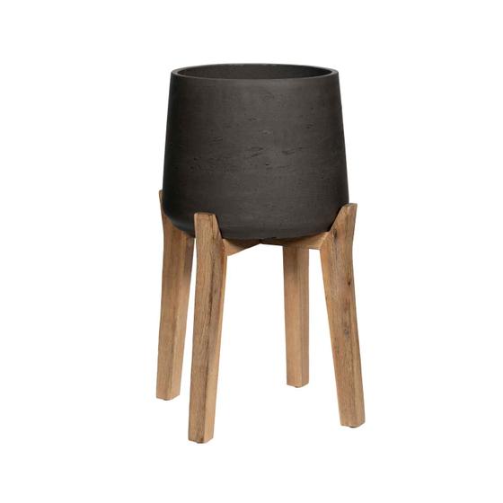 Pottery Pots - Patt (Feet High) - XL - Black Washed