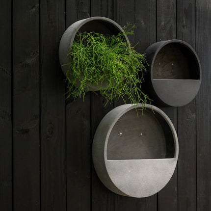 Pottery Pots - Wally (Hanging) - M - Black