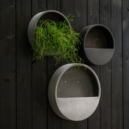 Pottery Pots - Wally (Hanging) - S - Black