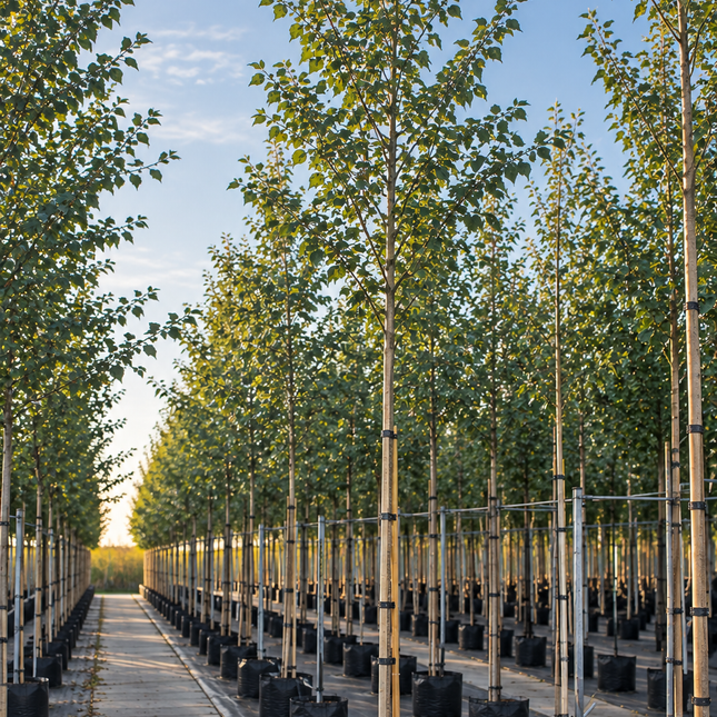 Alnus glutinosa Zwarte els als inheemse boom op de kwekerij