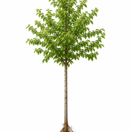Prunus avium Zoete kers als inheemse boom met blote wortel